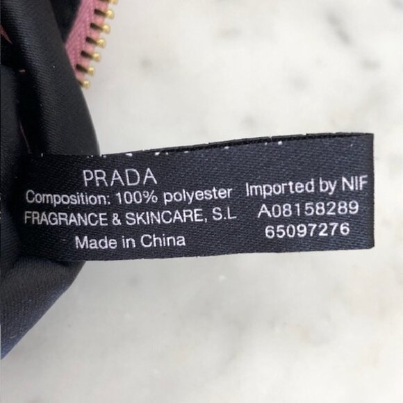 PRADA CANDY Set of Cosmetic Bags Pink Fabric Zip Top Rectangular NWOT - Picture 12 of 17